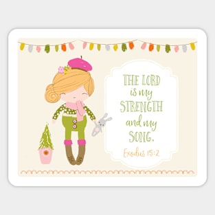 The Lord is My Strength Kids Art Sticker